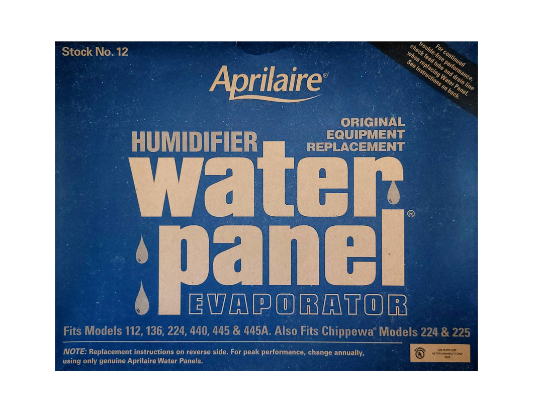 Aprilaire number twelve water panel humidifier pad